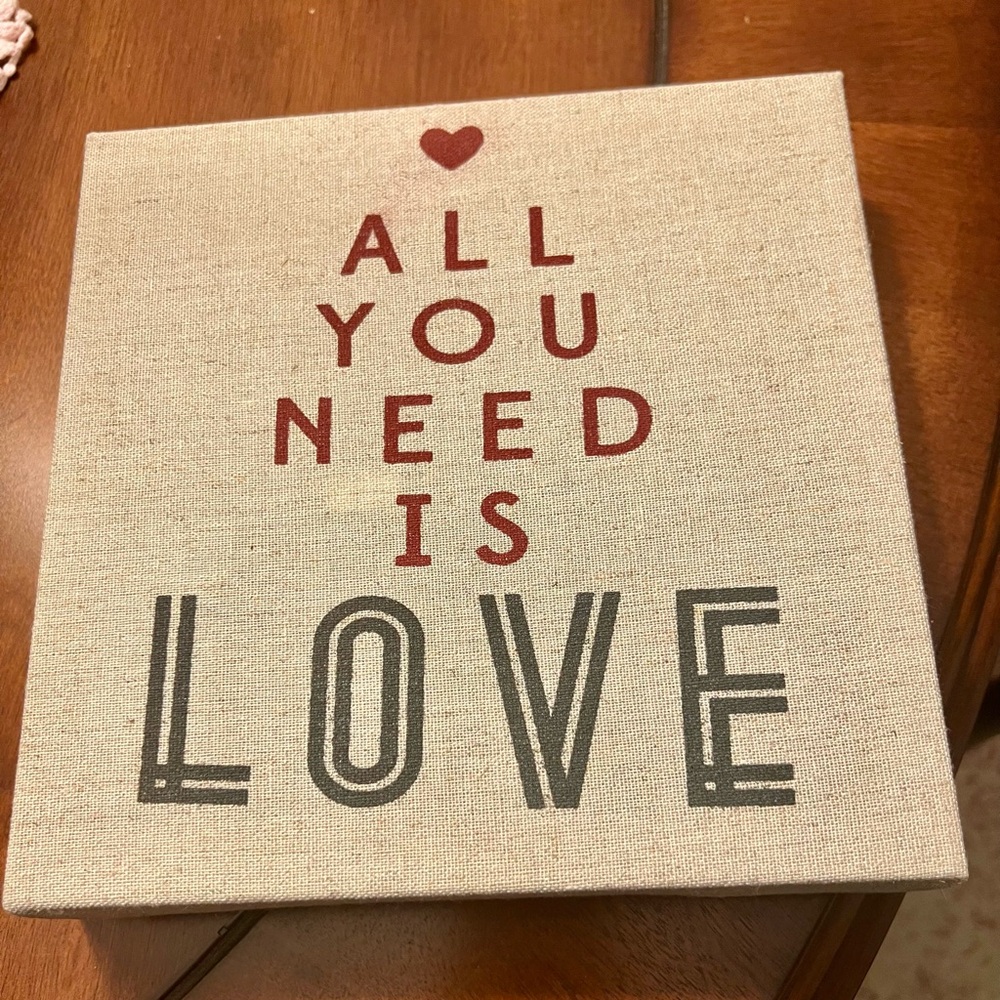 Canvas Wall Art with Love Quote